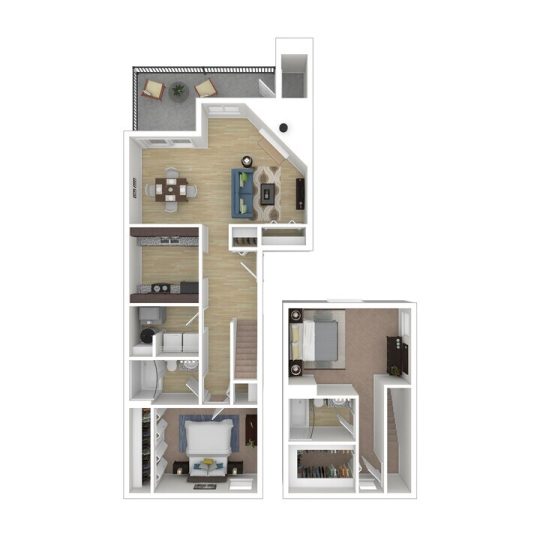 Lakeside Village Floor Plan The Byland 2 Bed 2 Bath 1197 sqft